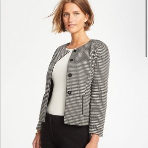 Ann Taylor Petite Basketweave Knit Jacket XXS-P